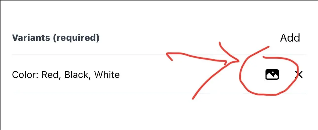Product variant images